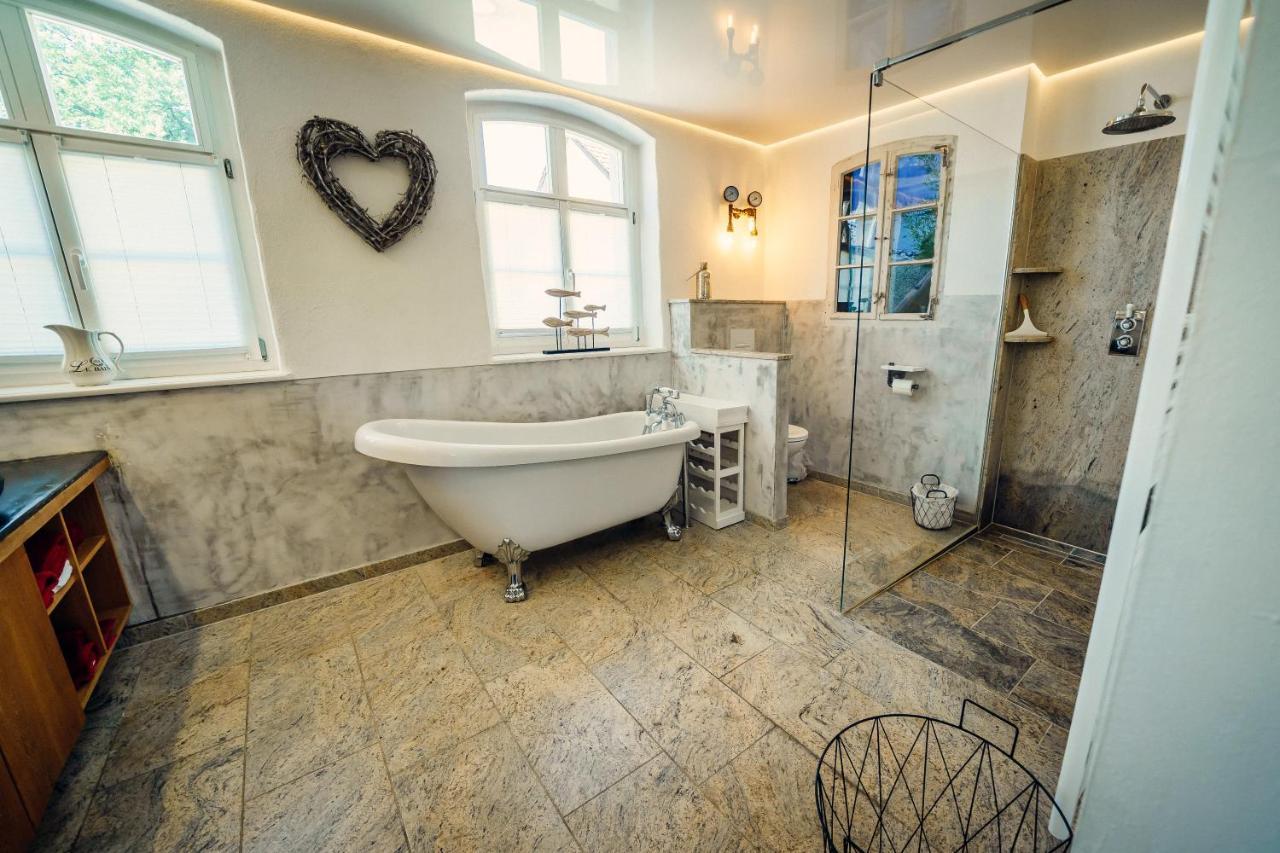 Alte Schmiede Mit Sauna, Pool Und Whirpool Im Aussenbereich Schoenstes Ferienhaus Der Lausitz Elsterheide Exteriör bild